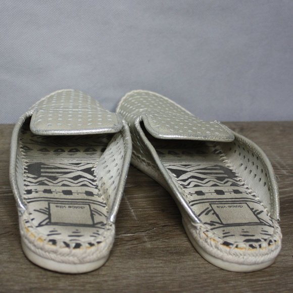 Dolce Vita Perforated Leather Espadrille Mules 🌵8 - Picture 2 of 8